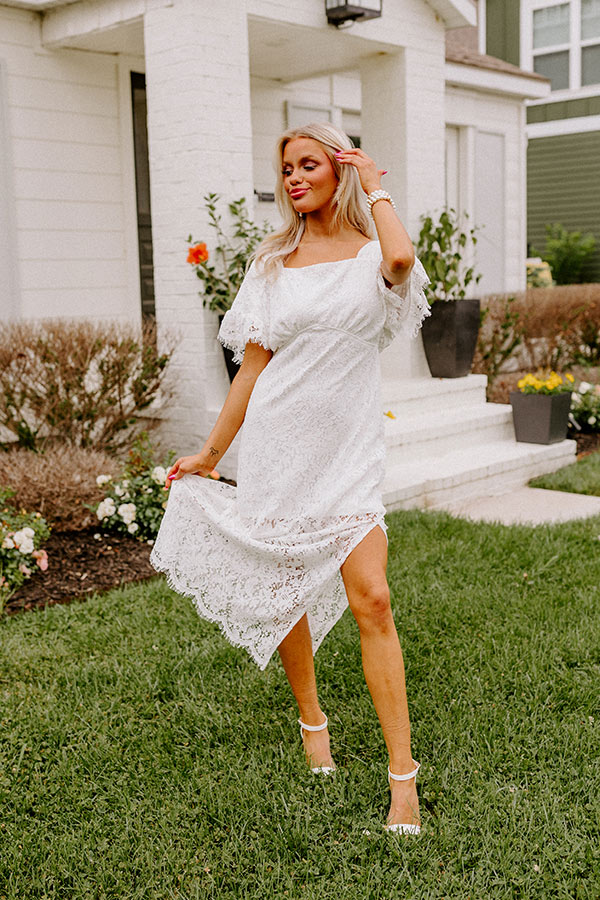 Champagne Getaway Lace Midi
