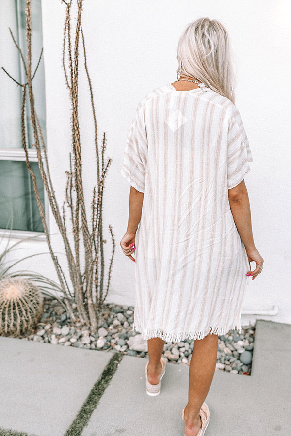 Cool Cruise Stripe Overlay in Iced Latte