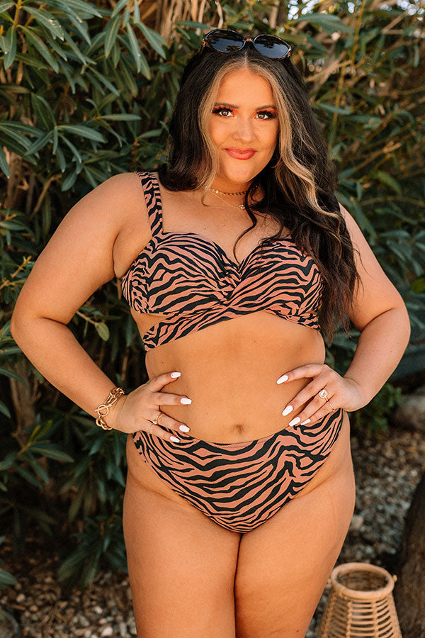 Smiles And Splashes Wrap Bikini Top Curves