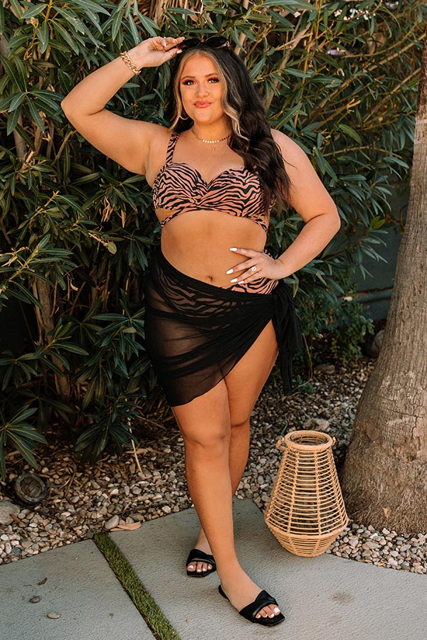Smiles And Splashes Wrap Bikini Top Curves