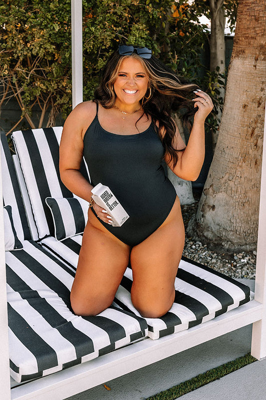 Sea The Best One Piece Swimsuit in Black Curves