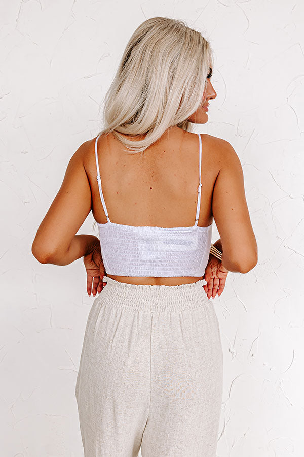 Tampa Nights Crochet Bralette In White