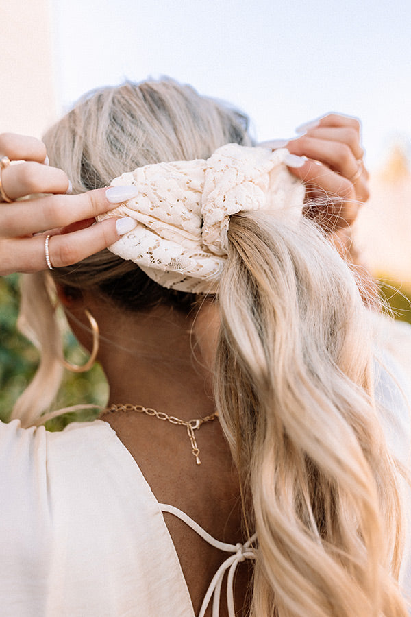 Picnic Please Lace Scrunchie