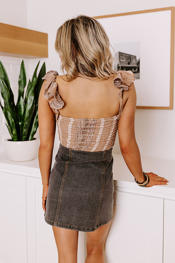 Seaside Adventure Smocked Crop Top