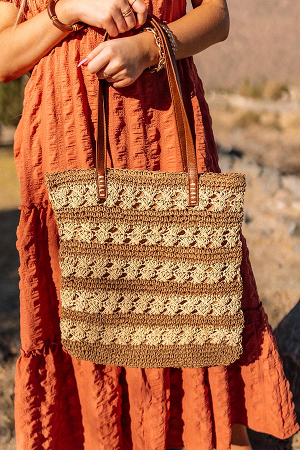 Desert Dreamer Woven Tote In Natural