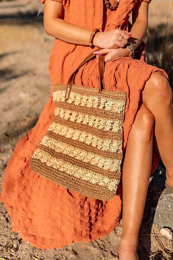 Desert Dreamer Woven Tote In Natural
