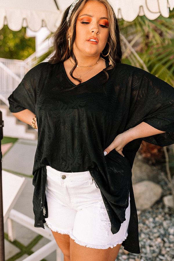Take A Trip Shift Tunic In Black Curves