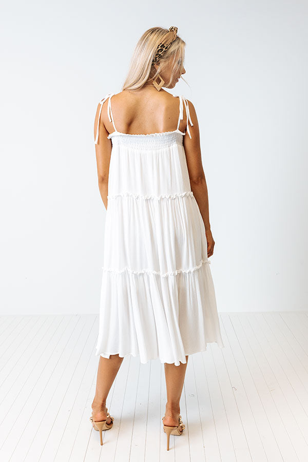 Poolside Dip Midi In White