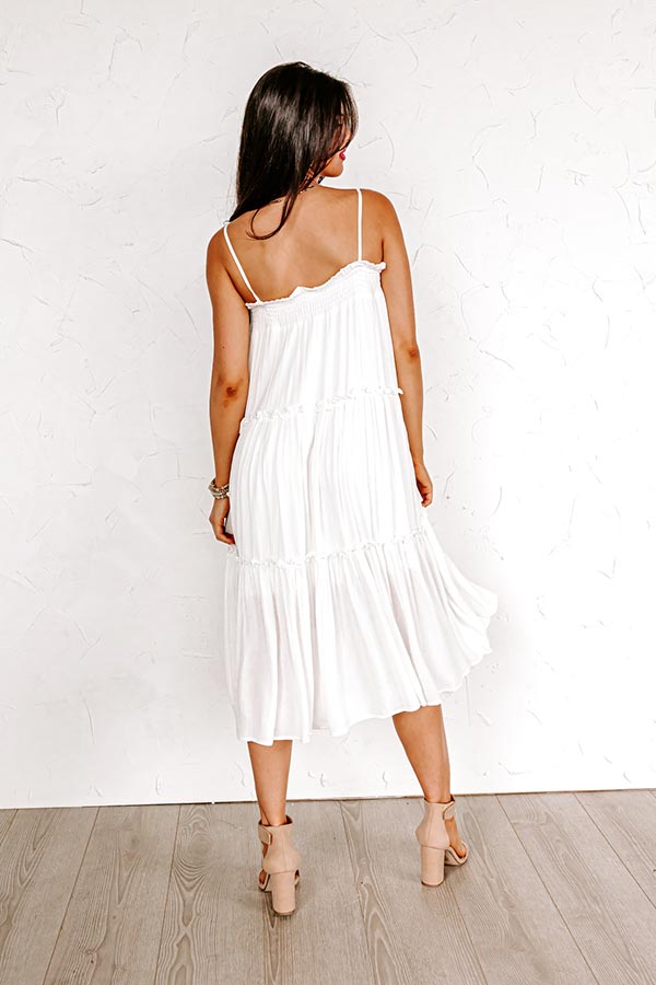 Poolside Dip Midi In White