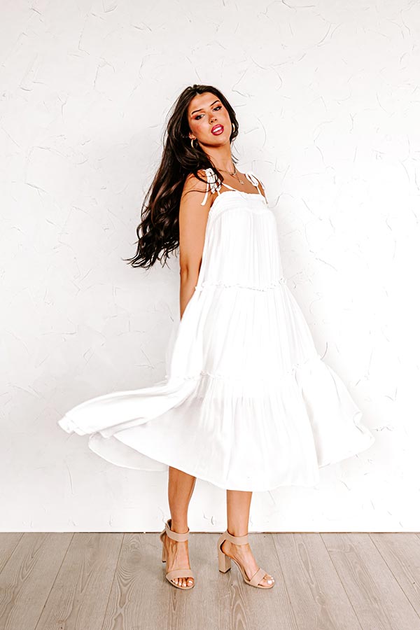 Poolside Dip Midi In White