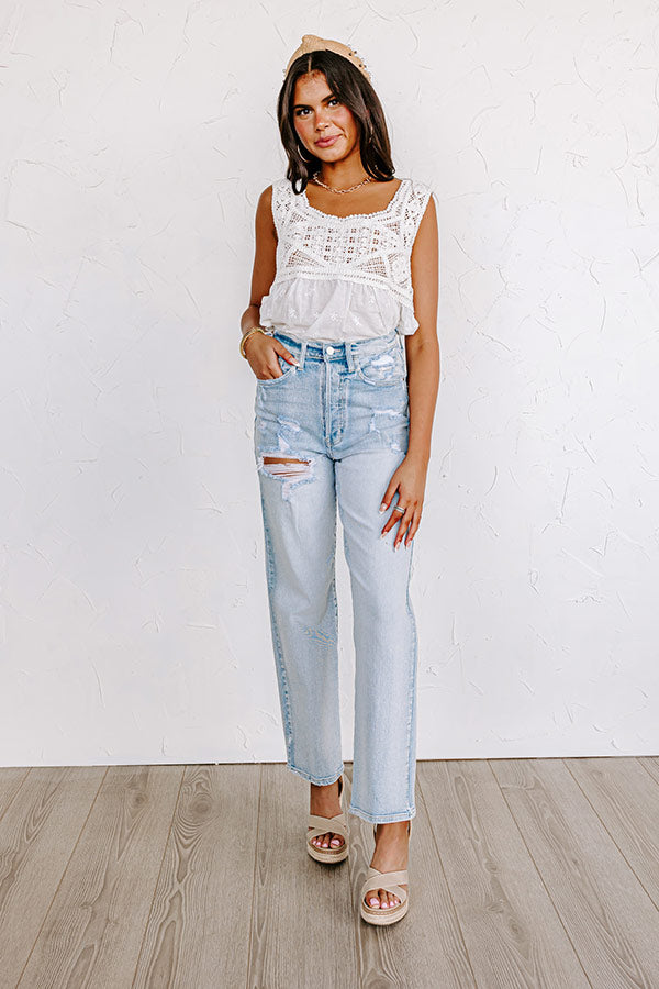 The Caylynn High Waist Distressed Jean