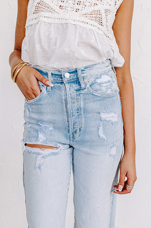 The Caylynn High Waist Distressed Jean