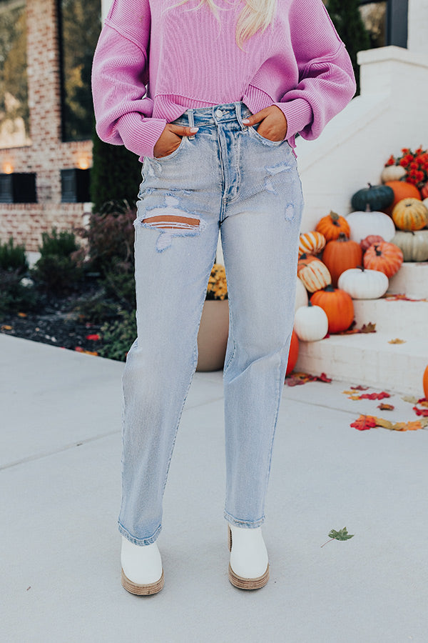 The Caylynn High Waist Distressed Jean