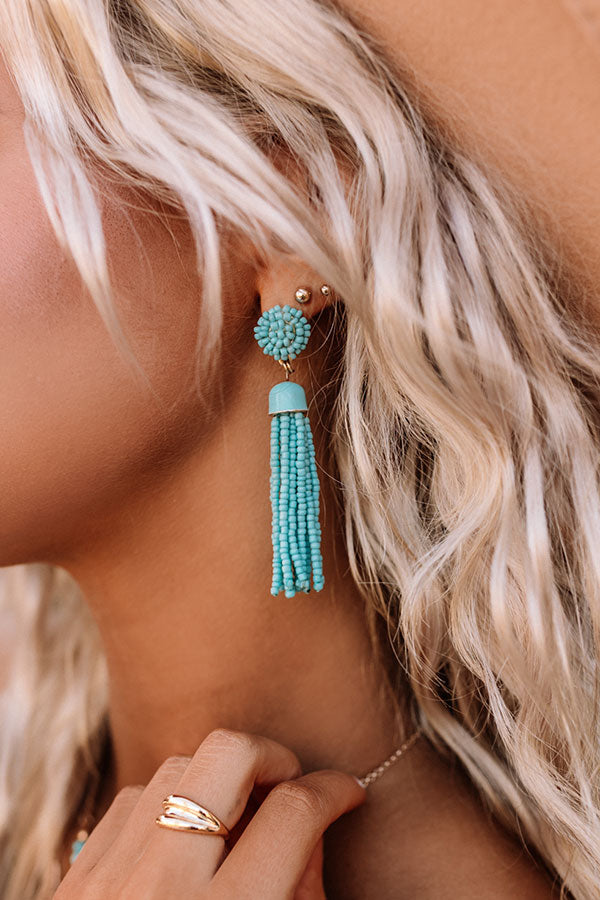 Gatsby Earrings In Aqua