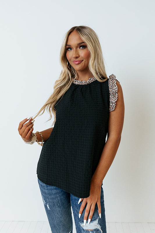 New Timezone Shift Top In Black