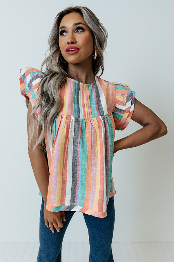 Sandbar Party Stripe Top