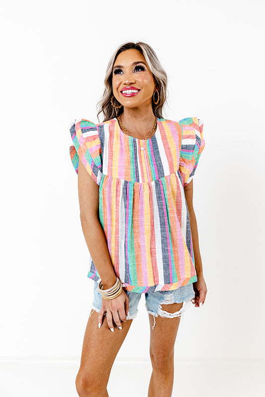 Sandbar Party Stripe Top
