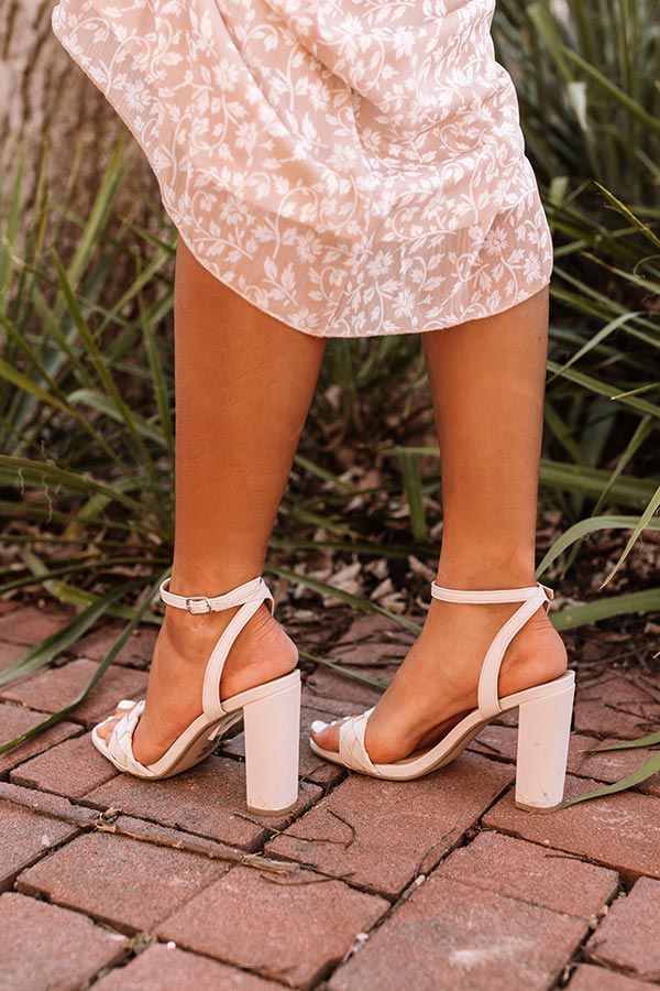 The Lyssi Faux Leather Heel In Stone