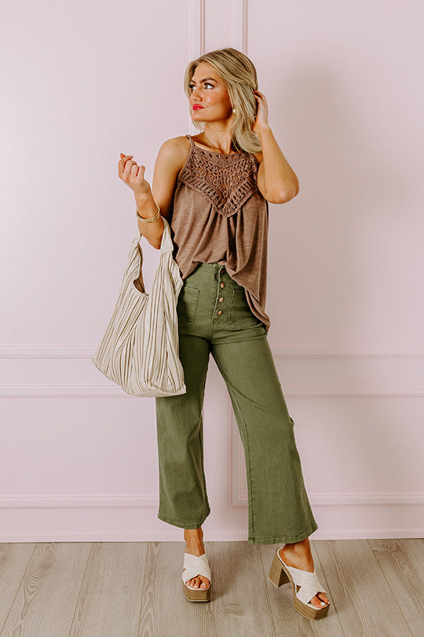 Beachy Bonding Shift Tank In Mocha