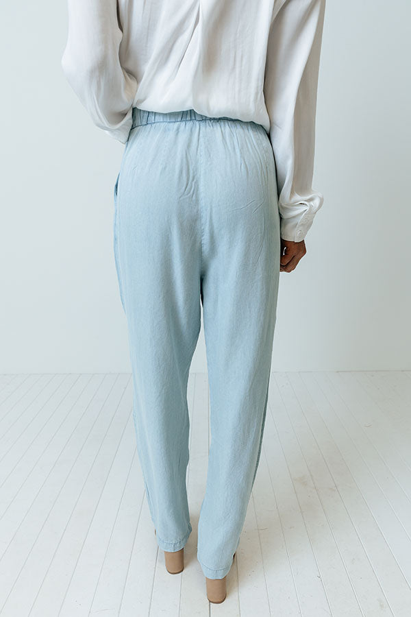 The Junie High Waist Chambray Pants