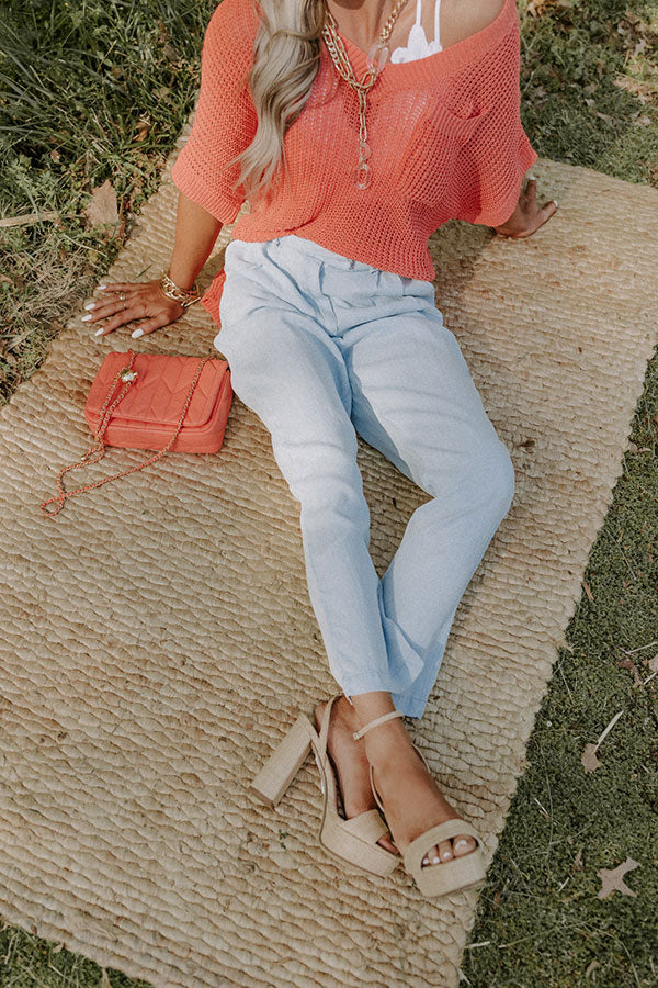 The Junie High Waist Chambray Pants