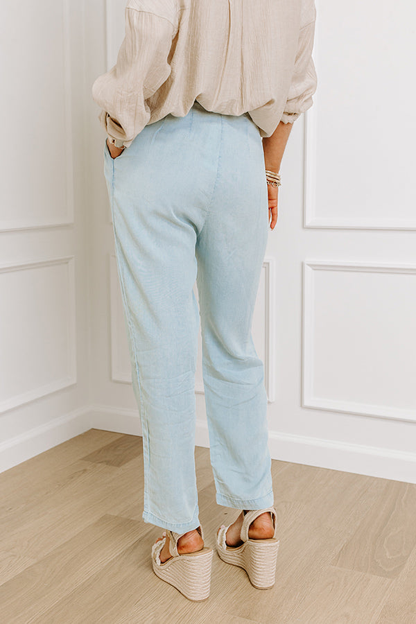 The Junie High Waist Chambray Pants