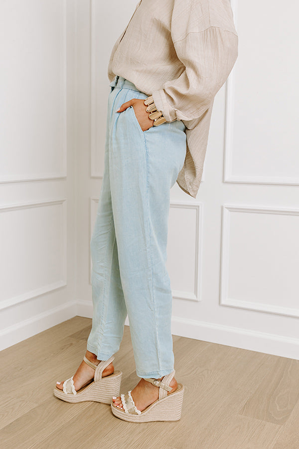 The Junie High Waist Chambray Pants