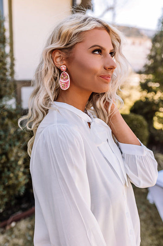 Easter Egg Beaded Earrings
