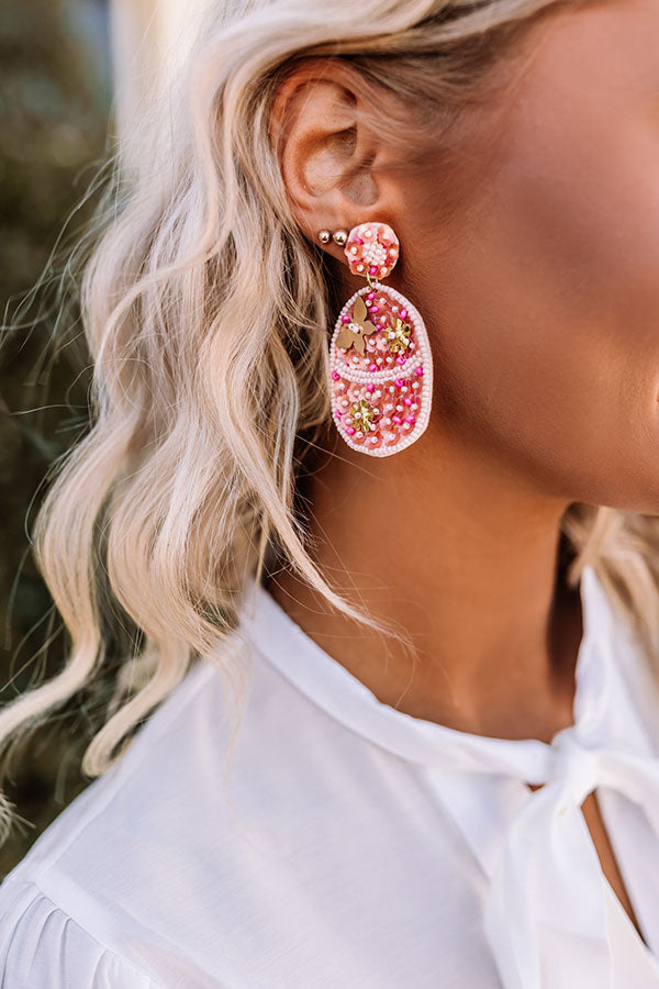 Easter Egg Beaded Earrings