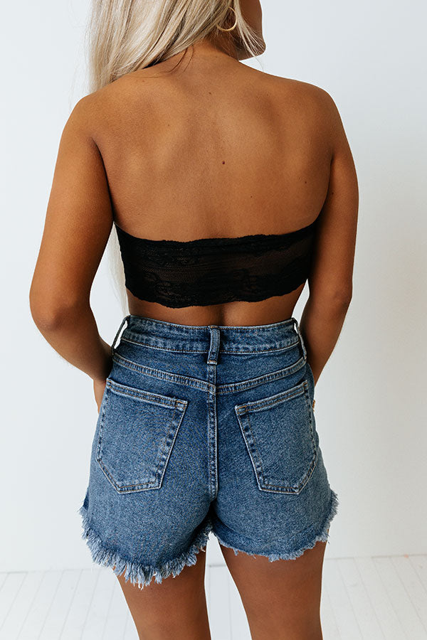 Staying Off The Grid Seamless Bandeau In Black