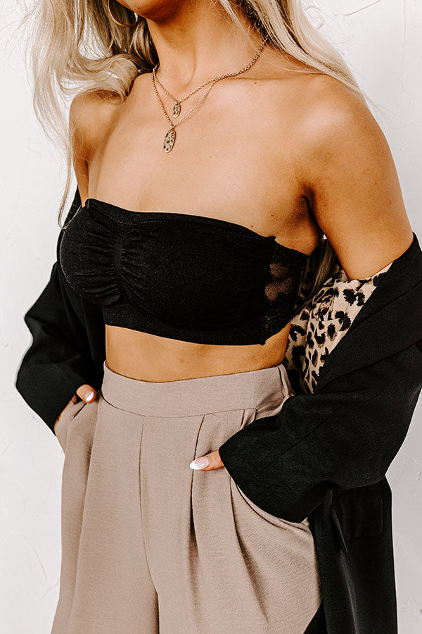 Staying Off The Grid Seamless Bandeau In Black