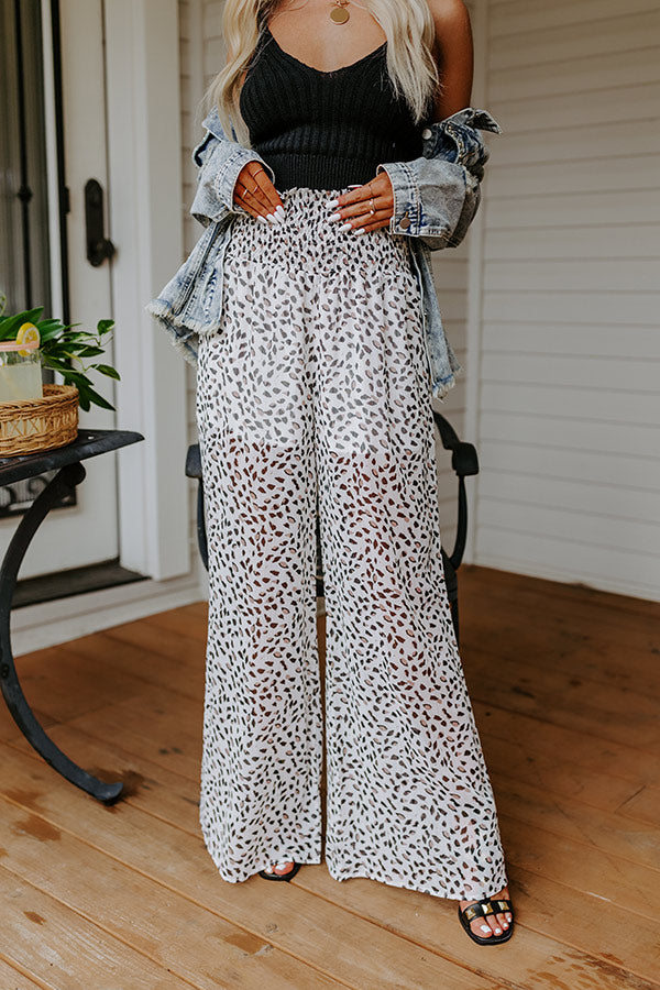 Boat Weekend High Waist Pants in White