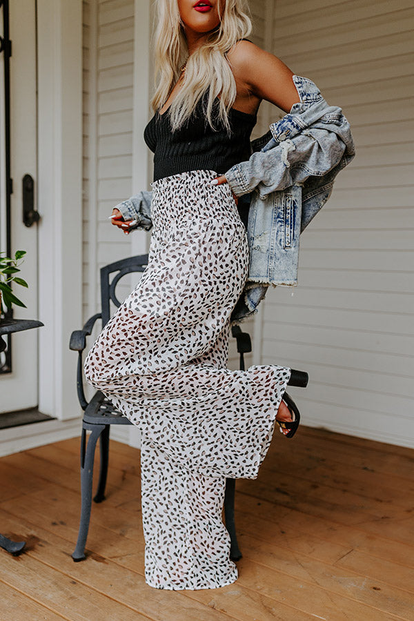 Boat Weekend High Waist Pants in White