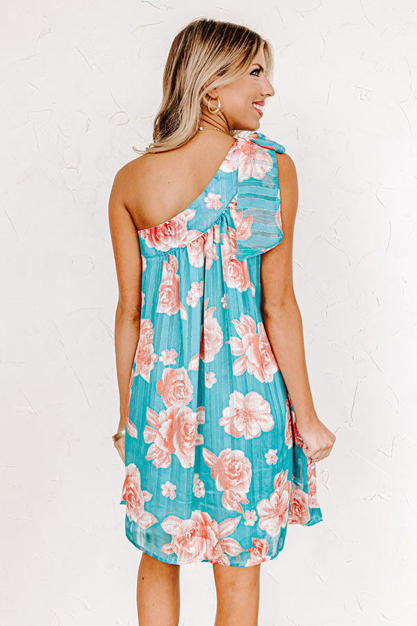 Be Mine Forever Floral Dress in Turquoise