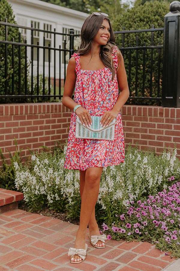 Stick Around Floral Shift Dress