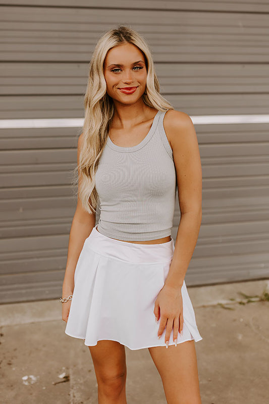 Fresh Tan Seamless Tank In Grey