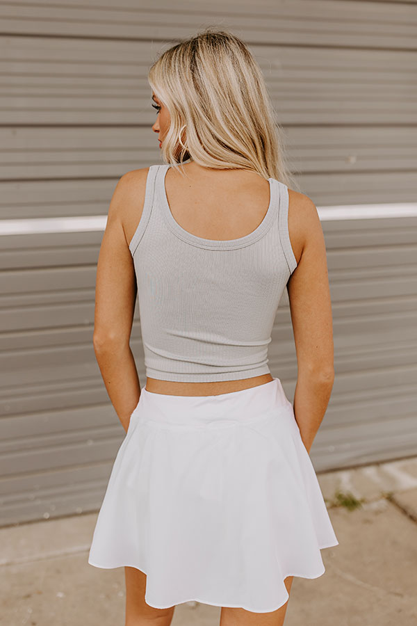 Fresh Tan Seamless Tank In Grey