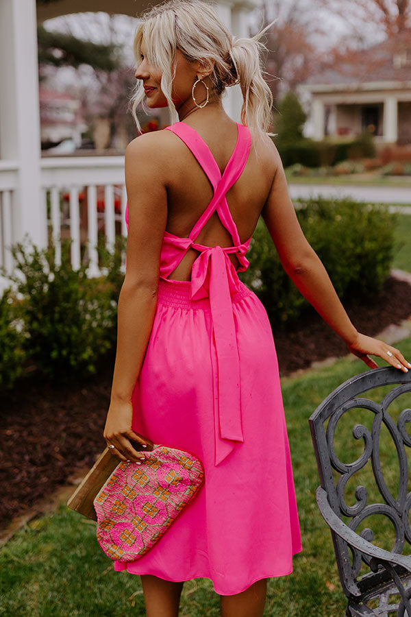Staying Downtown Dress In Hot Pink