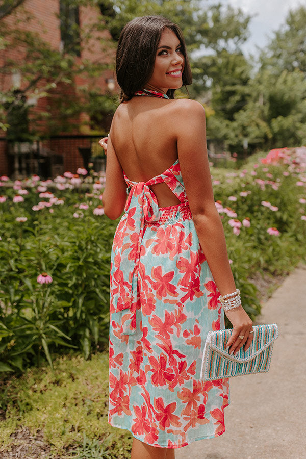 Driving Down Sunset Floral Dress