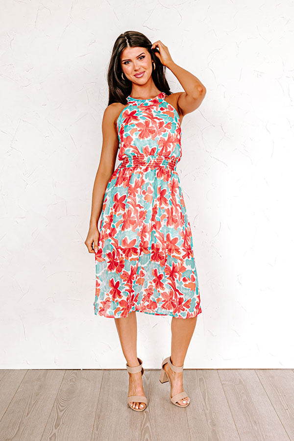 Driving Down Sunset Floral Dress