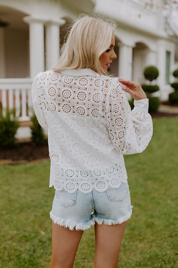 Send My Love To Paris Crochet Top