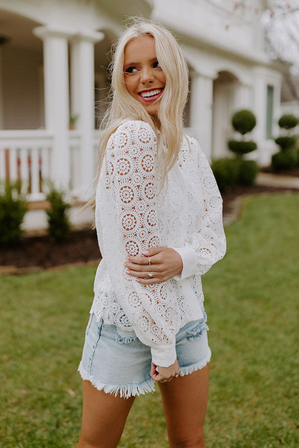 Send My Love To Paris Crochet Top