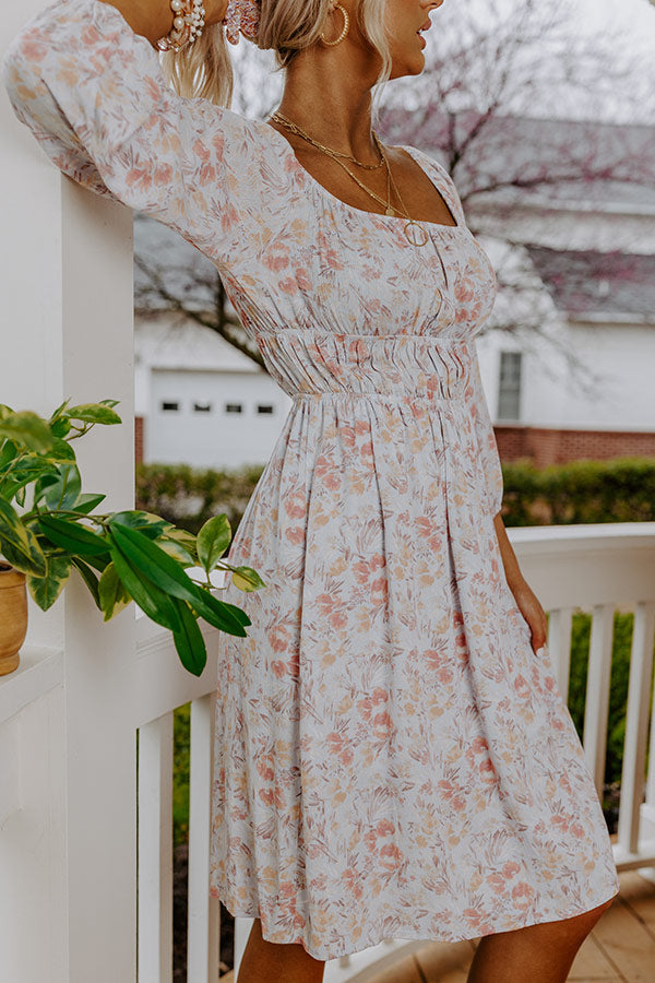 Fresh Blossoms Off Shoulder Dress