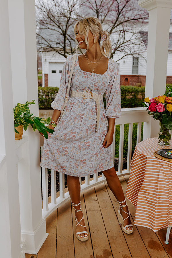 Fresh Blossoms Off Shoulder Dress