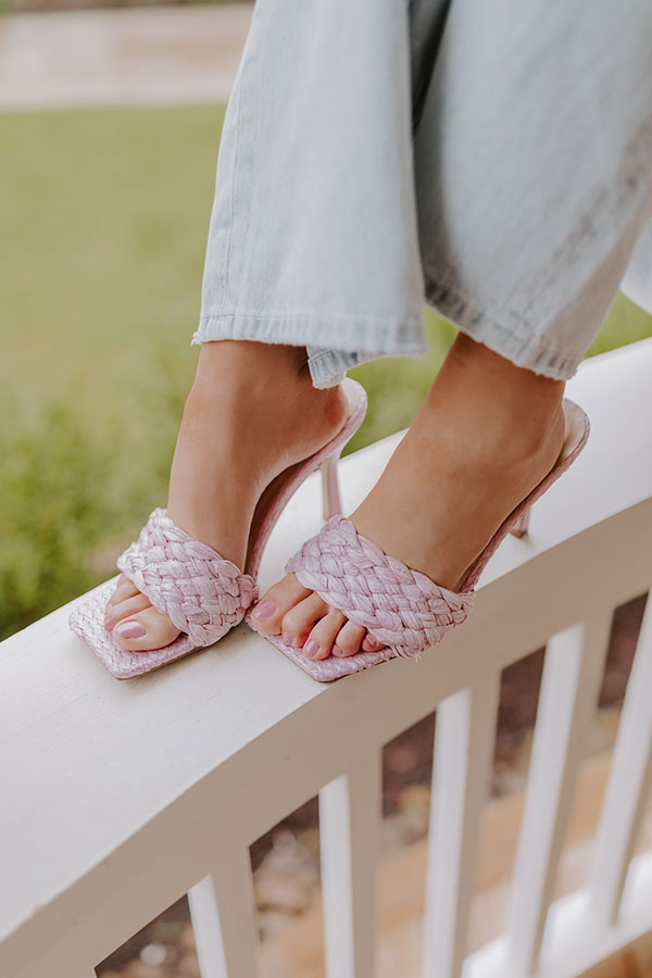 The Teera Woven Heel In Light Pink