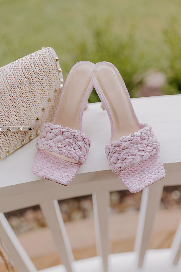 The Teera Woven Heel In Light Pink