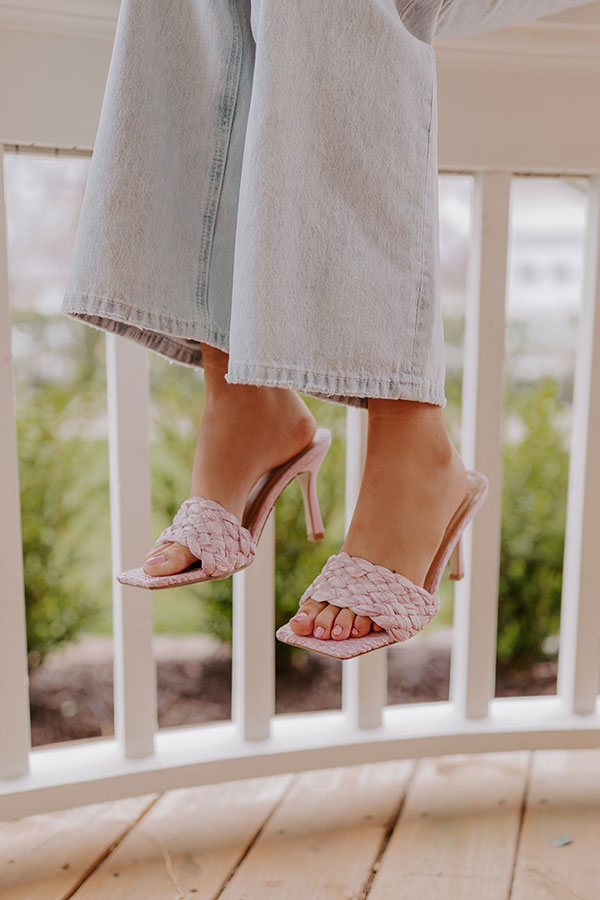 The Teera Woven Heel In Light Pink