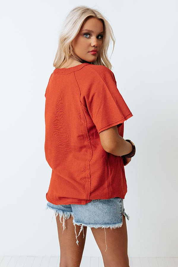Boat Life Shift Top In Scarlet