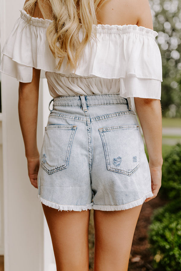 The Jake High Waist Denim Skort