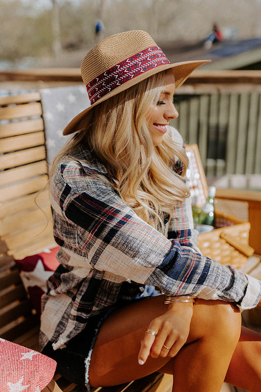 Prettiest Smile Raffia Fedora In Tan